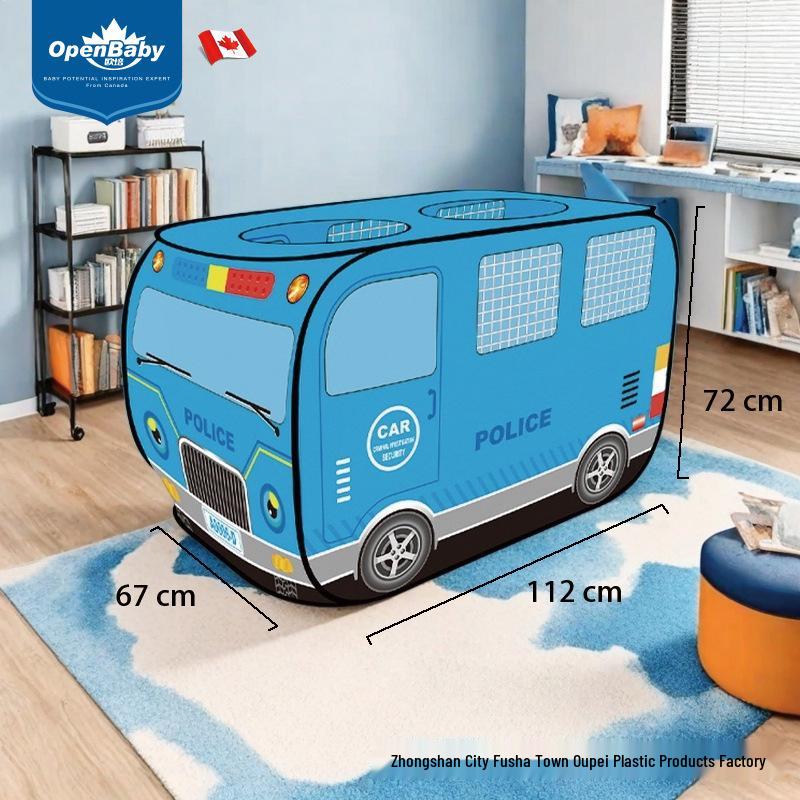 Kids' Police Car & Fire Truck Play Tent - Indoor/Outdoor Foldable Playhouse