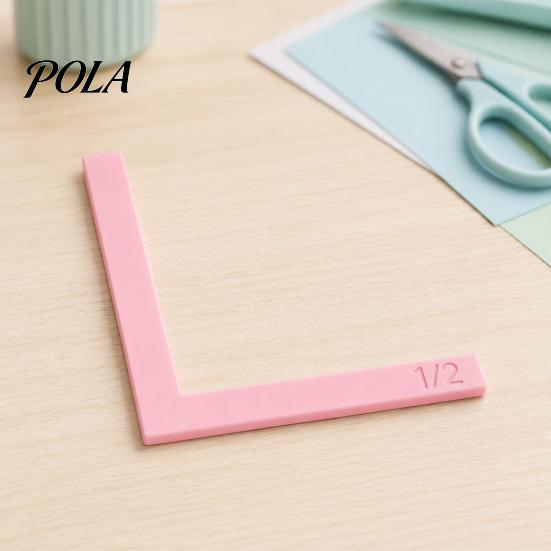 L-shaped Ruler Set Paper Crafting Alignment Guides with Storage Case, 5 Pcs Color-Coded L-Shaped Framing Spacer Spacers Size Tabs for Card Making,