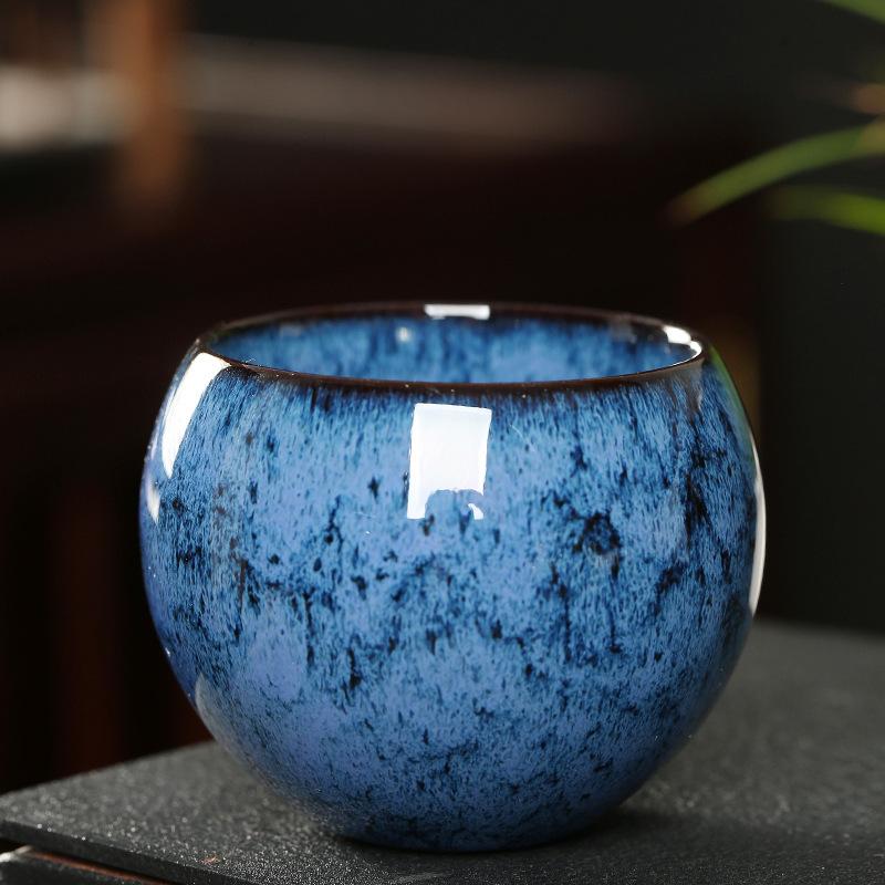 Japanese Style Ceramic Tea Cup Kiln Transformation Kung Fu Heat-proof Tea Bowl Household Pottery Coffee Mug Wine Drinkware New