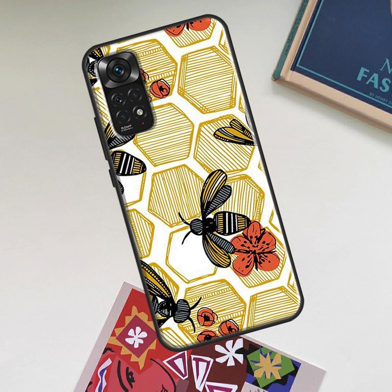 Bee Art Case For Xiaomi Redmi Note 12 Pro Plus 8 9 10 11 Pro 8T 9S 10S 11S 12S 9C 10A 10C 12C Cover