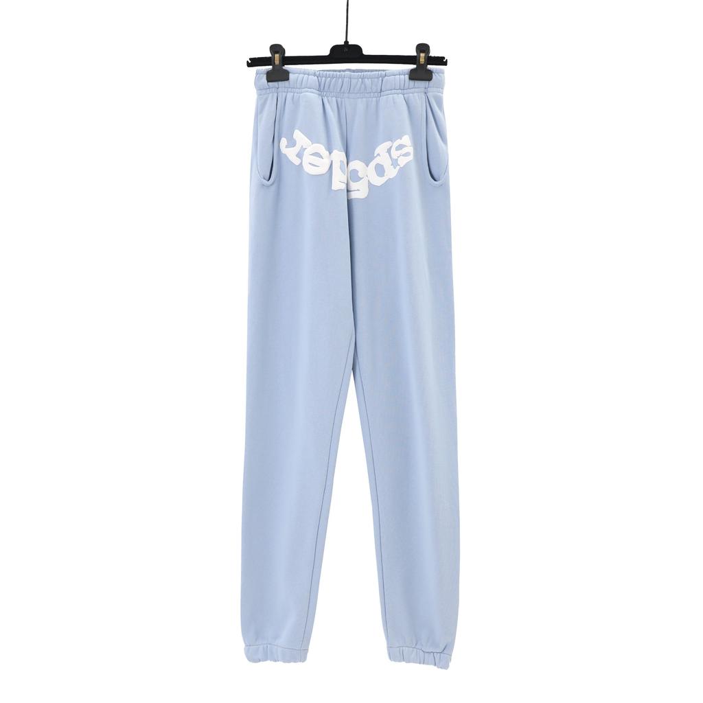 American high street trendy brand Sp5der letter star printed hoodie for men and women of the same sweater pants set wholesale