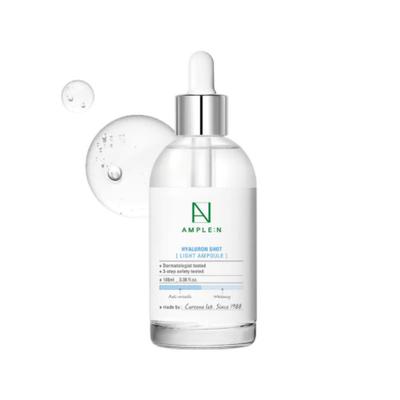 Ample:N Hyaluron Shot Light Ampoule 100ml – Jumbo Size Hydration for Combination & Oily Skin