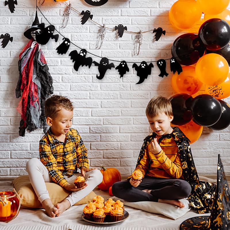Halloween Hängebanner Girlande Niedlicher Geist Papierwimpelkette Kindergeschenke Happy Halloween Party Dekorationen Für Zuhause Horror Requisiten