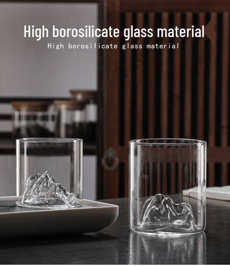 Creative Luxury Glass Mountain-View Cup for Coffee, Green Tea & Beverages