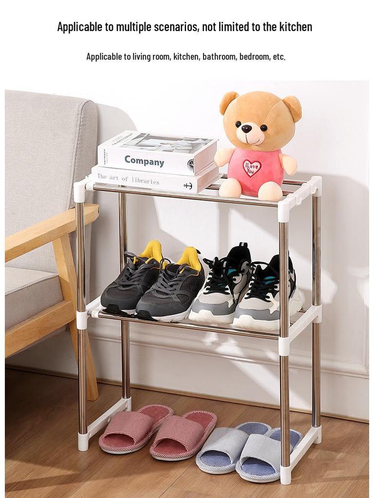 Retractable Stainless Steel Microwave and Bathroom Organizer Shelf