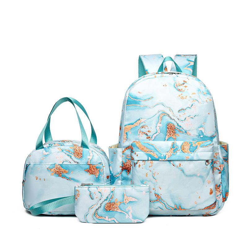 Student Schoolbag, Girl Cute High-Value Large-Capacity Primary And Secondary School Schoolbag Lunch Bag Pencil Bag Set