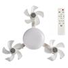 E27 Drone Ceiling Fan Light 3 Color Stepless Dimming Decorative Fanlight with Remote Control for Bedroom Living Room Kitchen