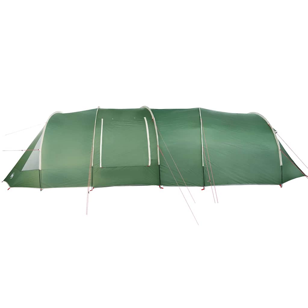 6 Person Tunnel Tent in Green and White 890 x 470 x 220 cm
