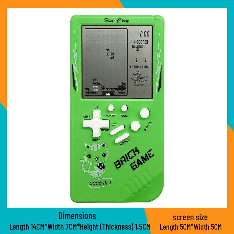 Classic Handheld Tetris Game: 90s Nostalgic Educational Toy for Kids