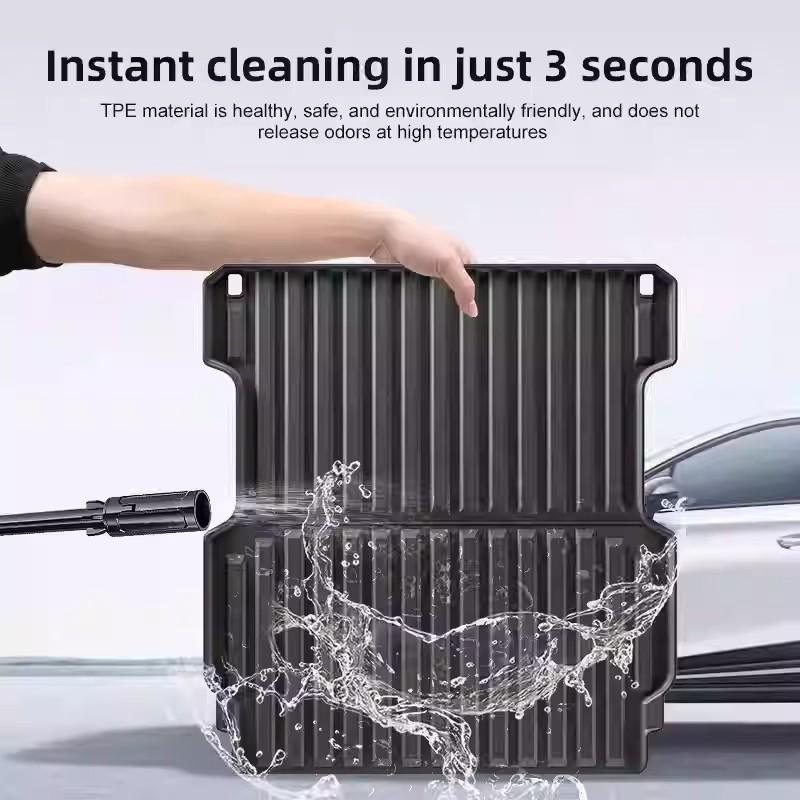 Toyota Wigo (2015-2023) Waterproof TPE Trunk Mat - Wear-resistant Tail Box Pad