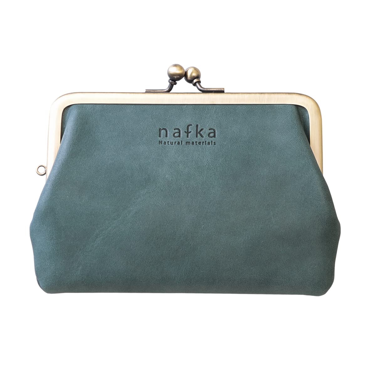 

nafka Genuine Mostro Leather Bifold Wallet with Thin Made in Japan Women s Gusset, [NFK-72005] (Light Blue)