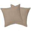 Housse de couette - HOMEROKK - 240x260cm - 100% Coton - 2 Taies d’oreiller - Taupe clair