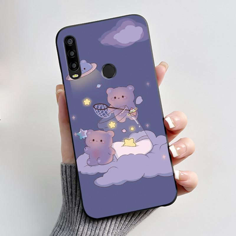 Casing For TCL L10 Pro Case Aesthetic Fashion Cute Cat Cartoon Pattern Shockproof Soft Silicone Back Cover Black TPU Phone Case
