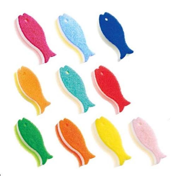 Fish Sponge Set [Maana] 10-Color