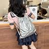 New Korean Niche Design Drawstring Pleated Backpack Versatile Casual Backpack Large Capacity Fashion Schoolbag Lightweight