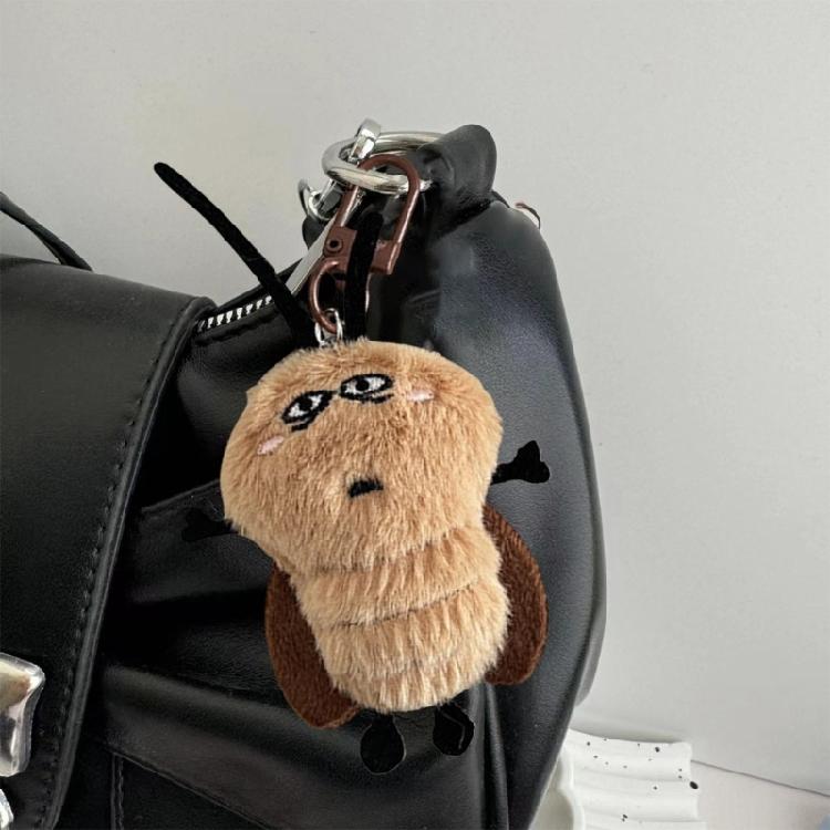 Encantador Juguete de Peluche de Dibujos Animados de Cucaracha para Niños Llavero Cucaracha de Dibujos Animados Encanto Suave Peludo Juguete de Cucaracha Relleno