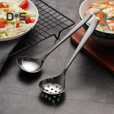 Retro Hotpot Skimmer Spoon Soup Ladle for Cooking Stainless Steel Slotted Spoon Colander Strainer Scoop for Home Restaurant Kitchen Cookware Utensil