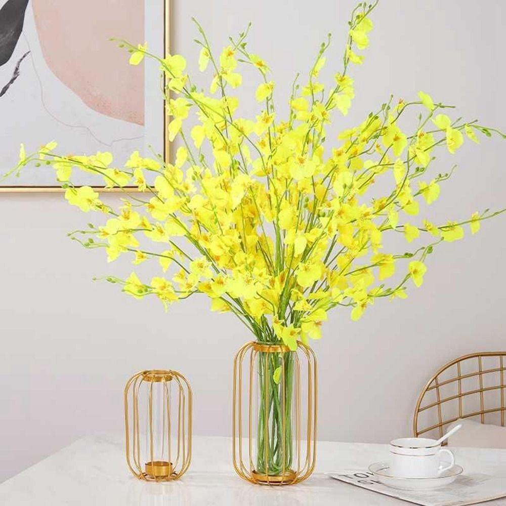 Metal Frame Geometric Flower Vase Fashionable Nordic Plant Holder Iron Hydroponic Vase Living Roon