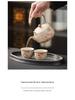 Firestone Gaiwan Tea Set: High-End Ceramic Teapot, Teacup, Handle Kettle for Home or Office Tea Brewing.