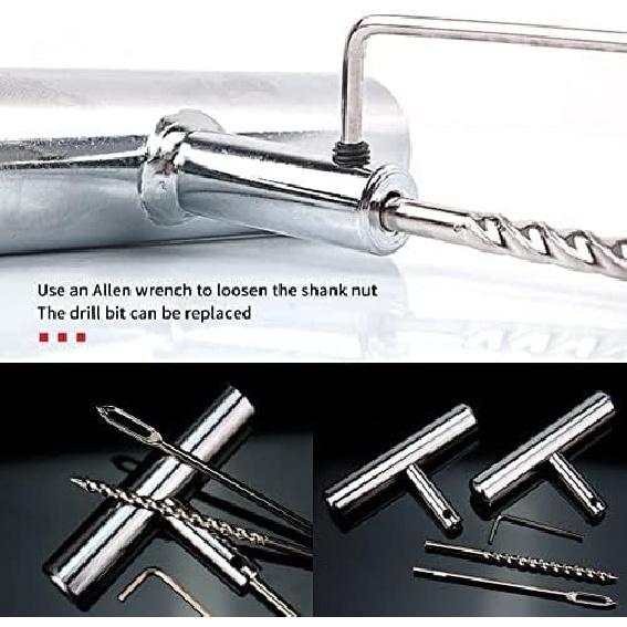 61Pcs Tire Repair Kit, Wheels Quick Seal, Universal Tire Repair Tools For Tire Repair For Car Truck Tractor Trailer Motorcycle