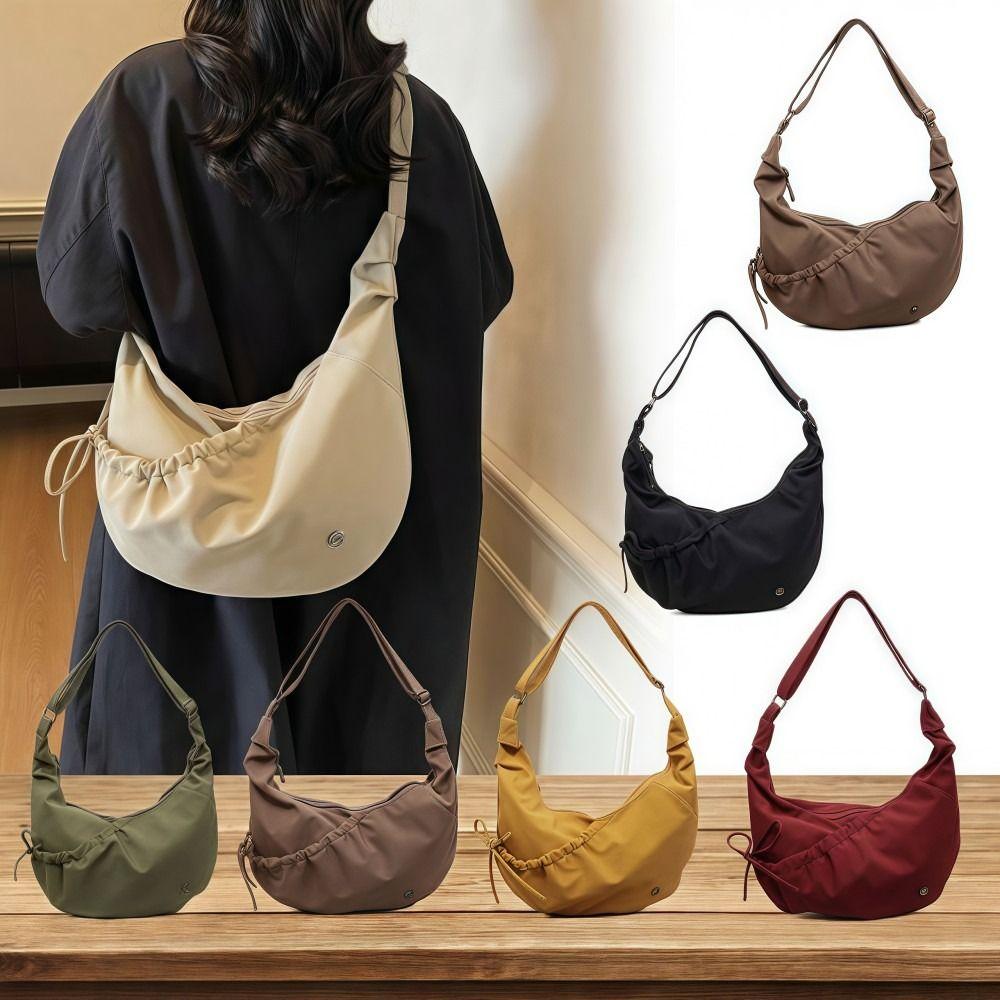 Fashion Soft Nylon Commuting Women's Bag Dumpling Shape Casual Shoulder Bag Korean Style Lightweight Crossbody Bag For Lady Girl