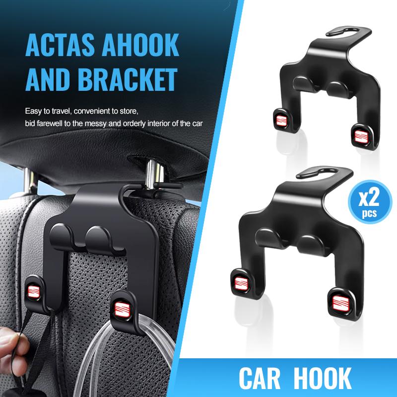Car Seat Headrest Hook multifunctional Storage Mobile Phone Holder For Seat Leon FR Altea Ibiza Toledo Cordoba Alhambra Arona Ateca Exeo