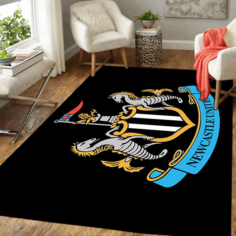 Newcastle United Pattern Rug Floor Mat for Living Room or Bedroom Soft and Comfortable Carpet a Gift for Birthday and Holiday.