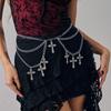 Y2K Hollowing Cross Waist Chain Temperament Multi-layer Body Chain Punk Waist Chain  Nightclub Wear