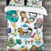 Octonauts Bettwäsche-Set Einzelbett Twin Full Queen King Size Bettwäsche-Set Aldult Kinderzimmer Bettbezug-Sets 3D-Druck Herren/Damen 030