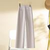 2024 Women's High-Waisted Wool Wide-Leg Pants: Autumn/Winter Slimming Casual Trousers