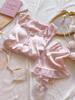 Ensemble Pyjama d'Été à Manches Courtes en Soie de Mûrier Rose pour Femme