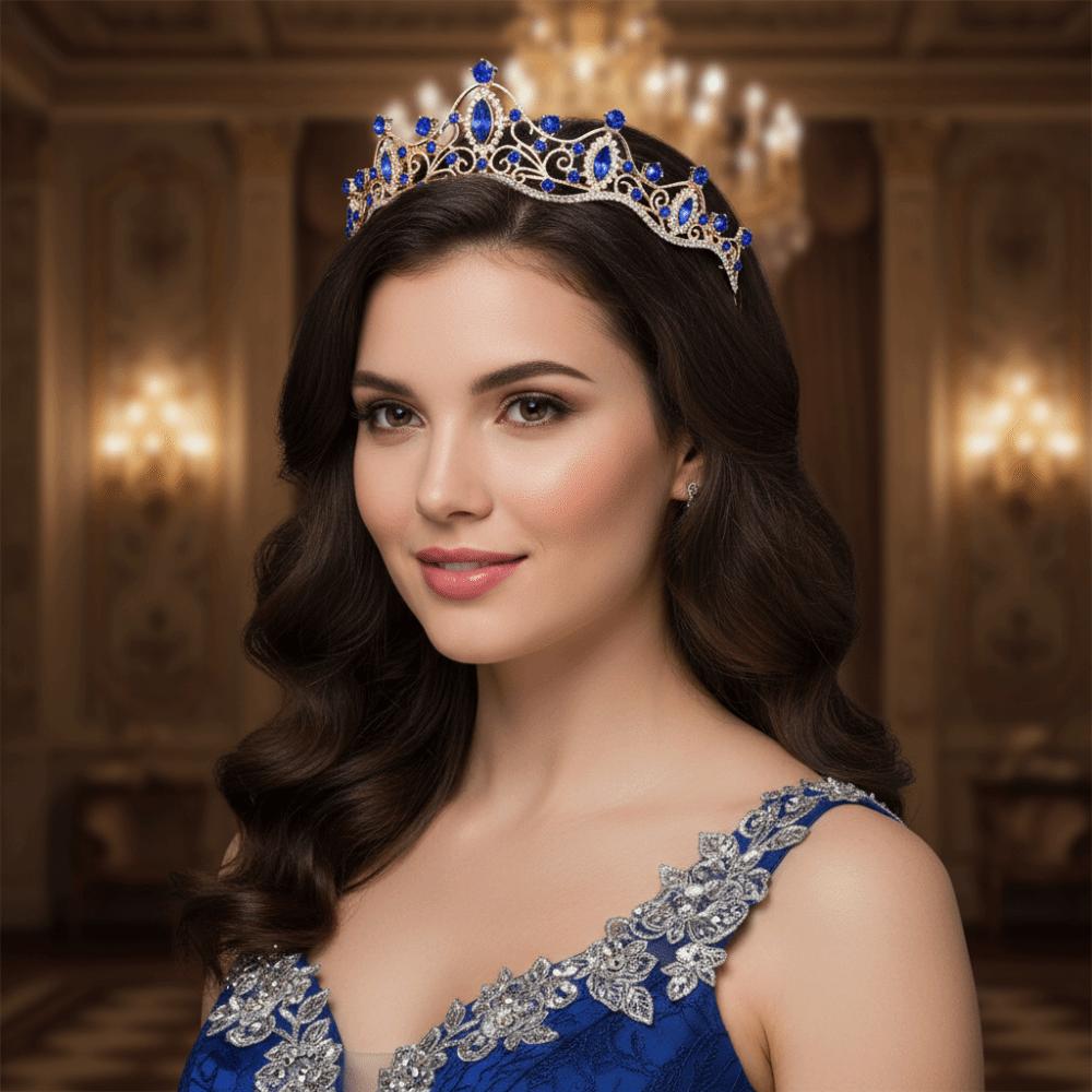 Sparkling Bridal Crown Luxury Queen Princess Tiara Hair Ornaments Crystal Crown  Wedding