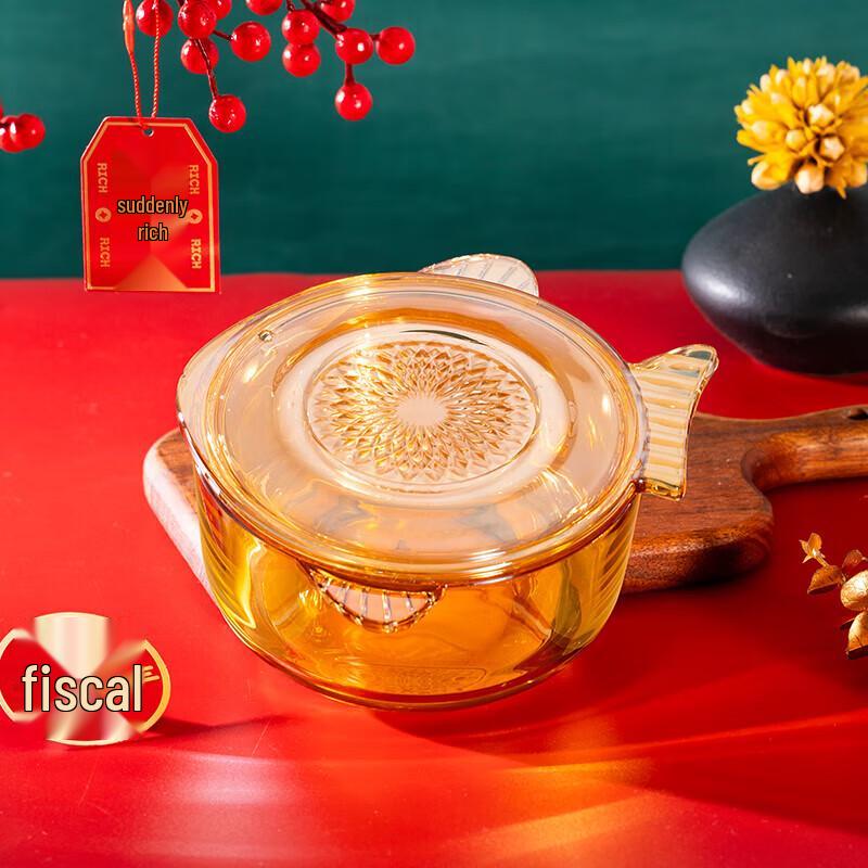 Shanchongshan Abundance Fish Single-Layer Glass Cup