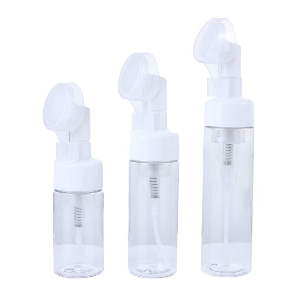 Froth Pump Soap Mousses Liquid Spray Bottle Foaming Bottle Refillable Bottles With Cleansing Brush