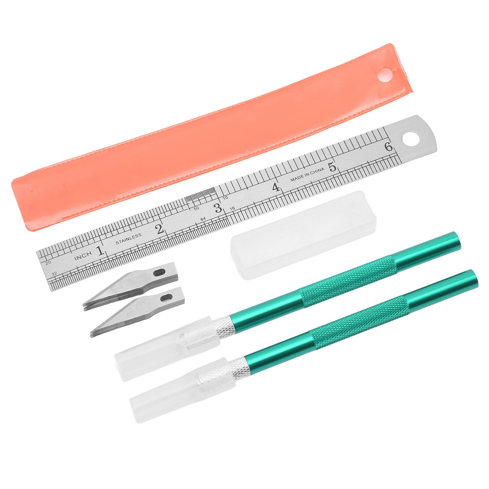 

Набор ножей Exacto Декупаж Искусство Стереотипная линейка 20 лезвий Сделай сам Ручной учет Искусство Ремесло Инструмент для резьбы зелёный