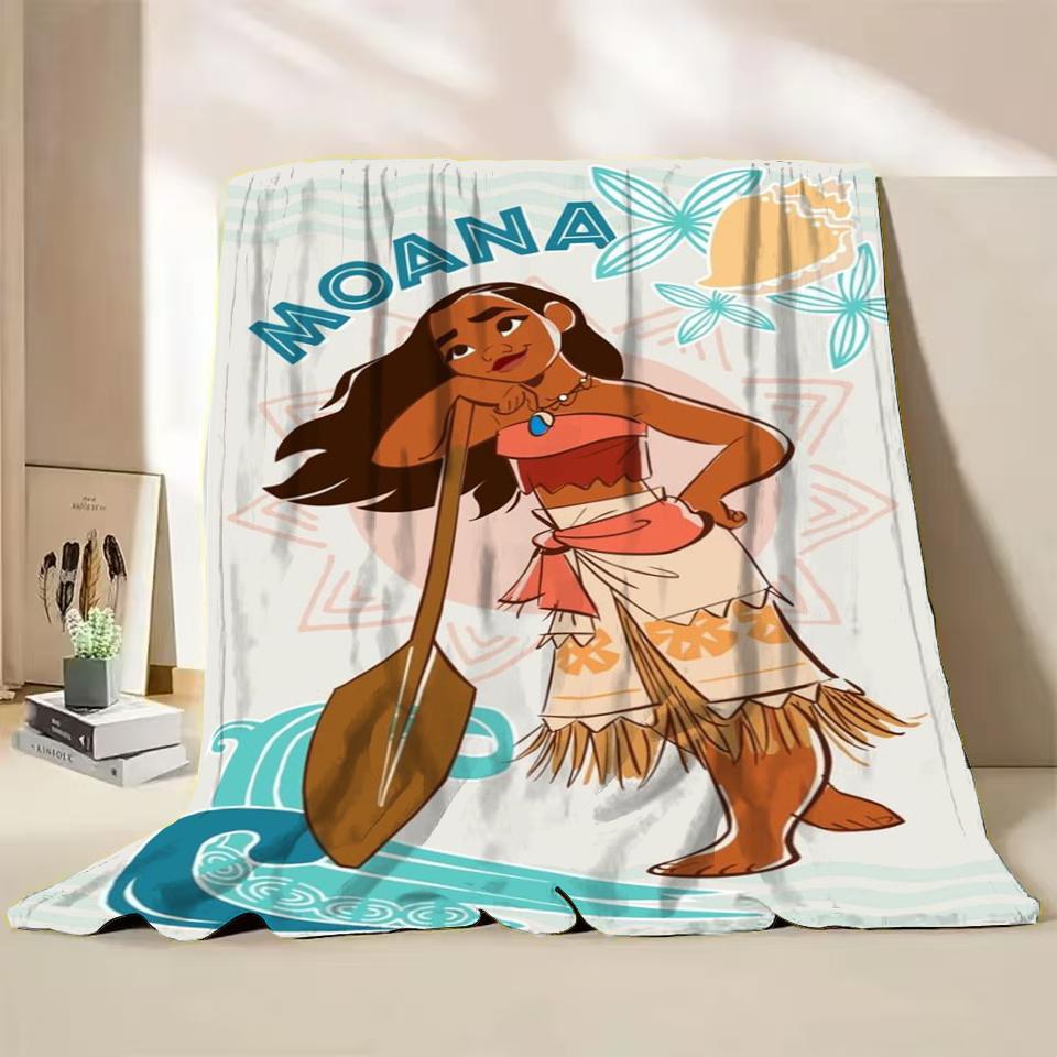 Disney Moana Duffy Flanel Worpdeken voor Bed Sofa Thuis Slaapkamer Kantoor Reizen Kinderdeken Kinderen Winter Warm Cadeaus