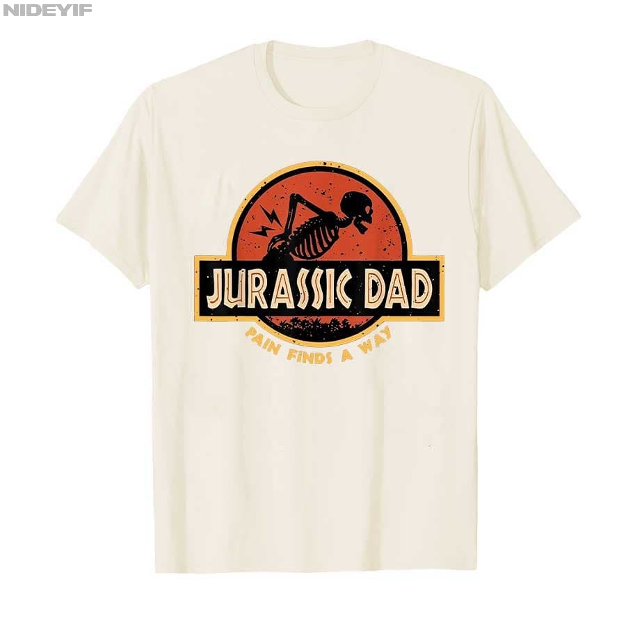 Jurassic Dad Lustiges Skelett T-Shirt Baumwolle2026 Tour Sommer Hohe Qualität Herren Damen Übergroß Familien-Passendes T-Shirt Mode Oberteile