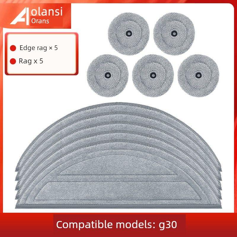 Applicable To Stone Robot Cleaner G30 Accessories Rolling Brush Side Brush Strainer Rag Dust Collection Bag Cleaning Solution