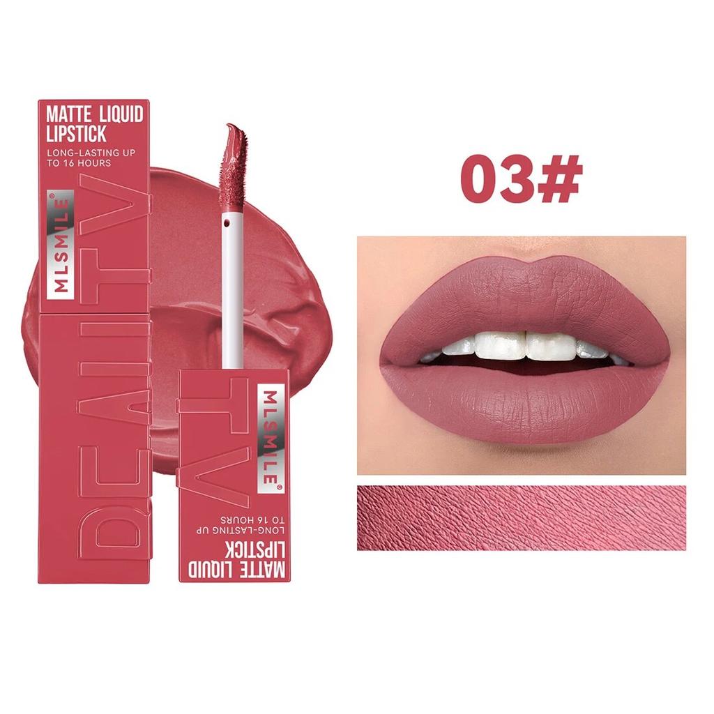 Matte Lip Glaze Non Fading Liquid Lipstick Waterproof Lip Gloss Women's Lip Makeup Lip Glaze Cosmetics