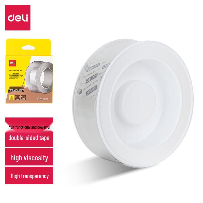 Deli Double-Sided Transparent Tape