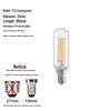 E14 LED Edison Candle Bulb, Warm Light, Flame Tip, C35 Crystal Imitation Tungsten Filament, Retro Super Bright.