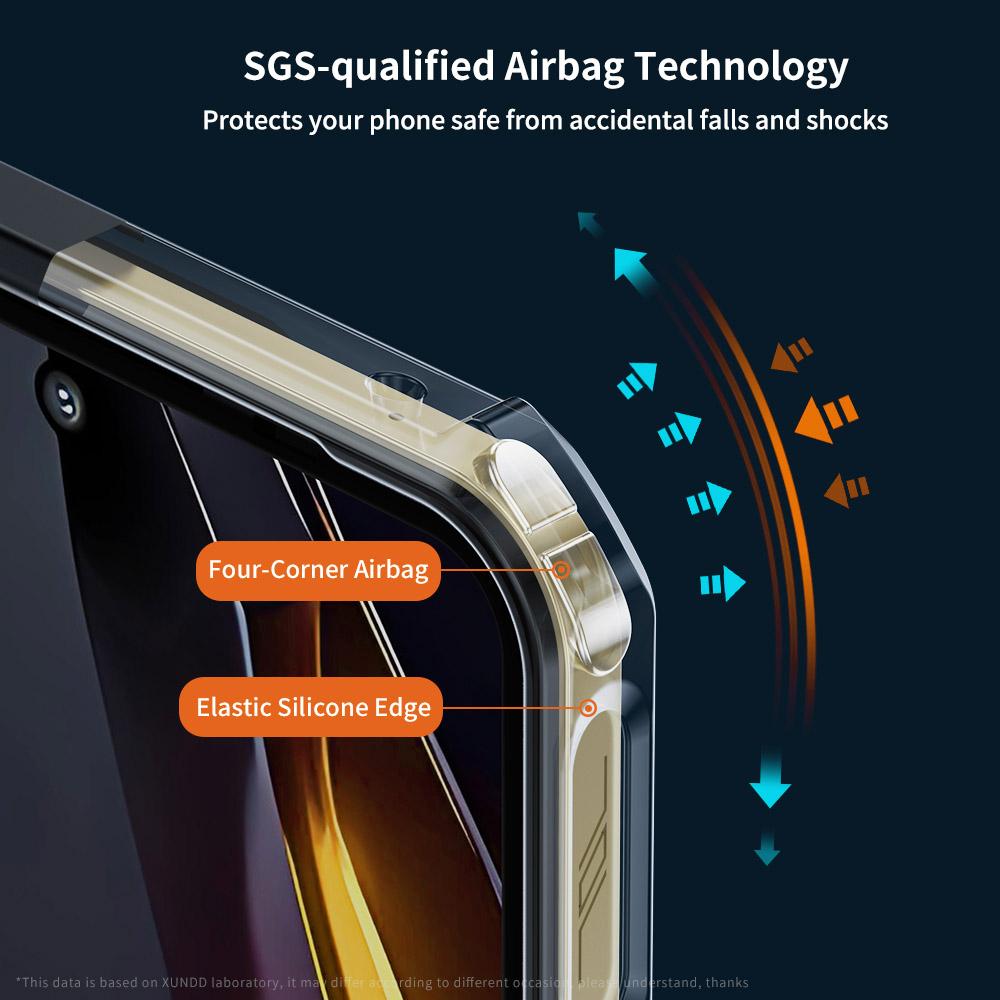 XUNDD Pro ZTE nubia Neo 3 5G Pouzdro Nárazuvzdorné TPU+Akryl Průhledné Zadní Kryt na Telefon