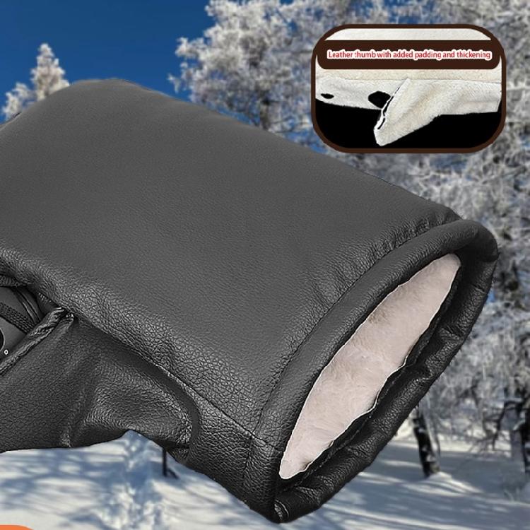 Thermal Insulated Motorcycle Riding Gloves Windproof Reflective Handlebar Muffs Cover For Winter Riding