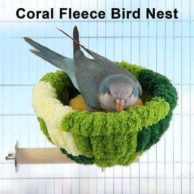 Warm Bird Nest for Cage Plush Hanging Bird Bed Fleece Warm Bird