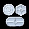 Oval Tray Silicone Mold Hexagon Coaster Epoxy Resin Mould for DIY Jewelry Plate Storage Holder Resin Mold Crafts Home Decoration