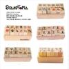 Office School Supplies Diary Seal Decoration for Handbook Love Life Wooden Seal 12 Pieces Wooden Box 5 Options Kawai Lovely Gift