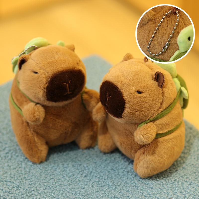 Cute Cartoon Capybara Pendant Plush Toy Doll Bag Hanging Ornaments Cute Kapila Keychain Doll Desktop Doll Ornaments Car Pendant