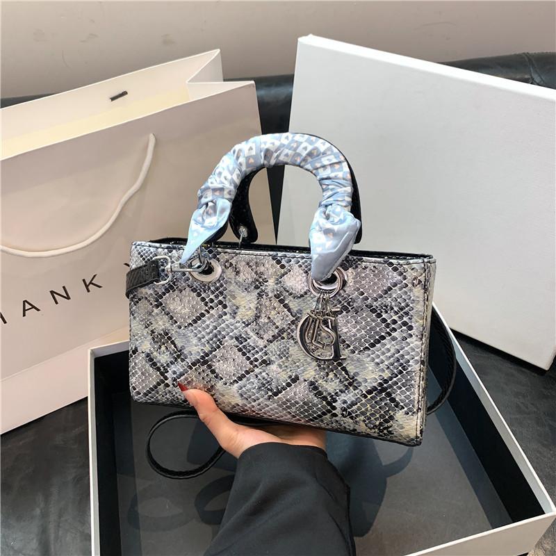New Fashion Snake Silk Scarf Bag Portable Shoulder Women's Bag