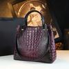Sac fourre-tout motif crocodile pour femme, sac seau à bandoulière, sac à main rétro tendance, portefeuilles et sacs à main de créateur de luxe, Bolsos Vintage