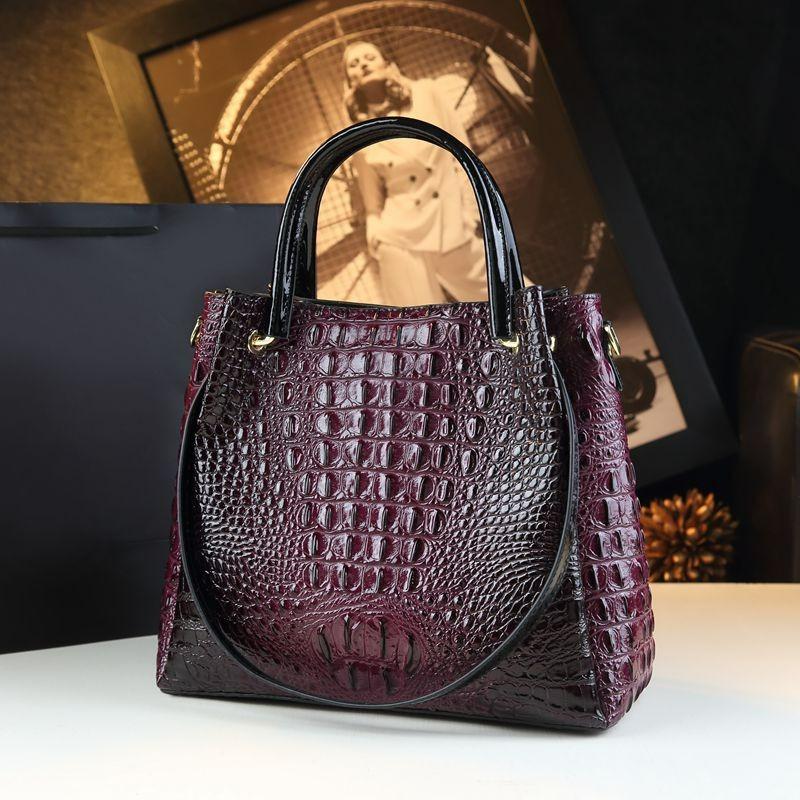 Geantă Tote Model Crocodil Geantă de Umăr Tip Găleată pentru Femei Geantă de Mână Retro Genți și Poșete de Trend Designer de Lux Bolsos Vintage